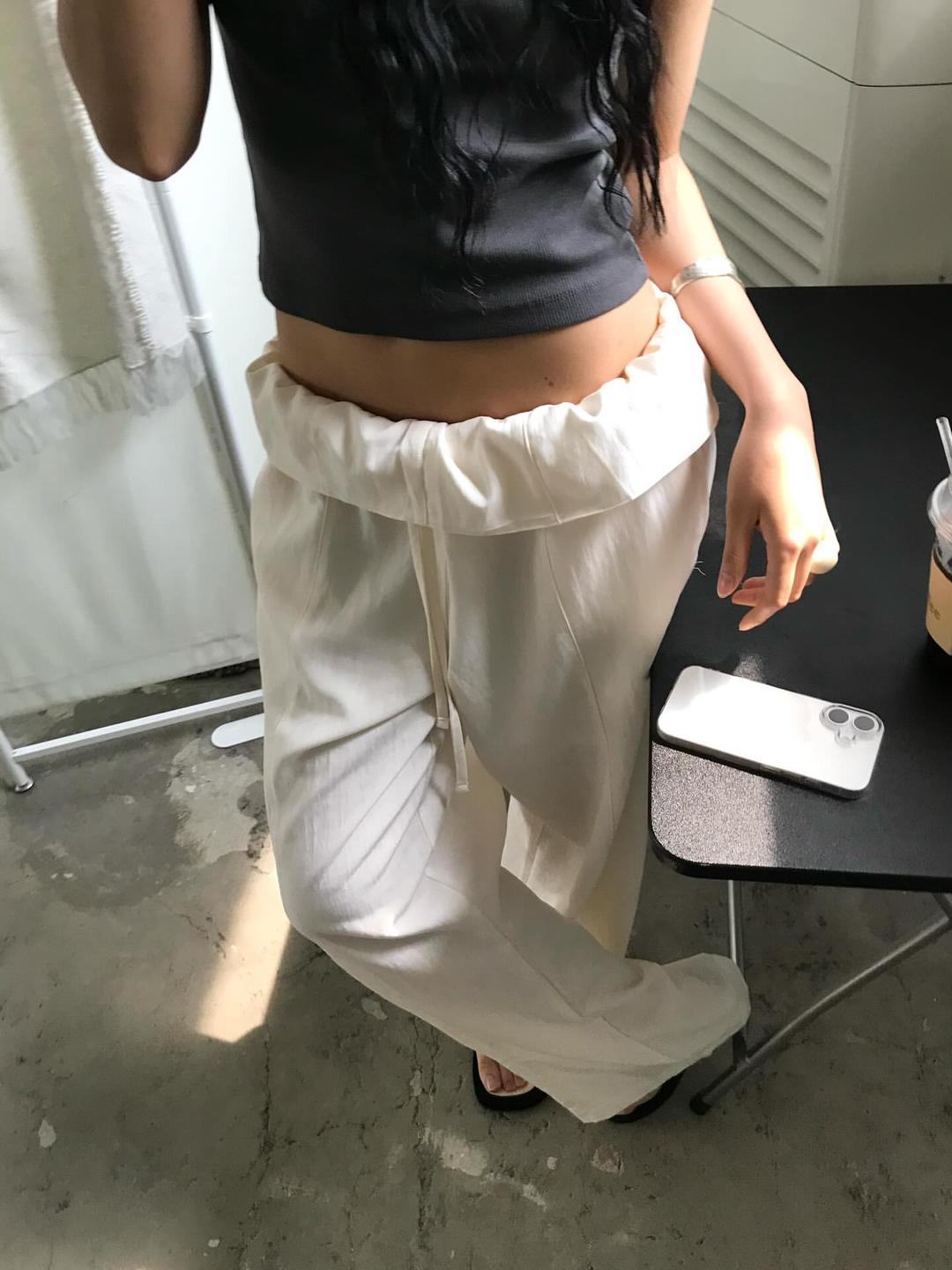 folded pants (2colors)