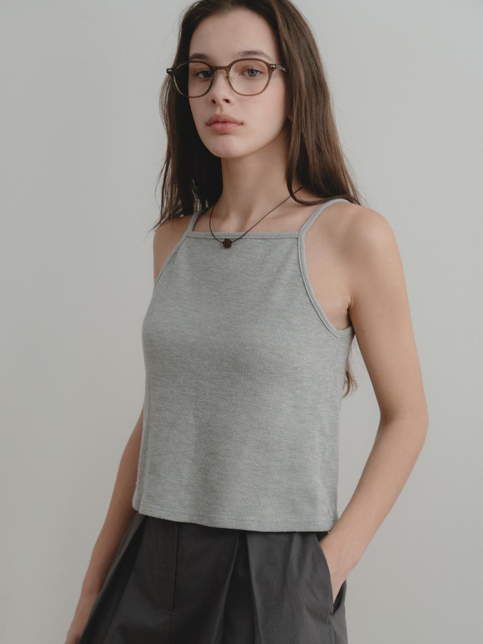 MN waffle sleeveless (gray)