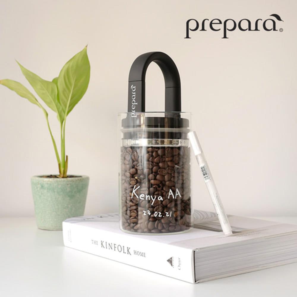프리파라 EVAK 진공 밀폐용기 원두 커피 보관통 시리얼통 스몰숏 프레쉬