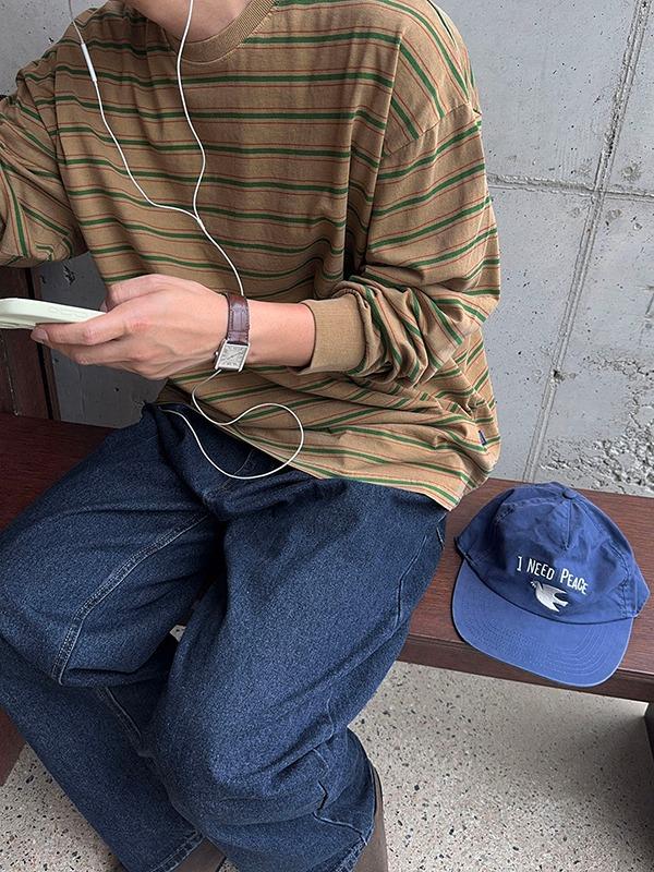 *마드 피그먼트 스트라이프 티셔츠(2colors)