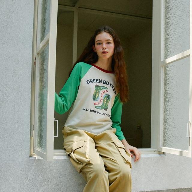 Western Raglan Sleeve Tee (3Color)
