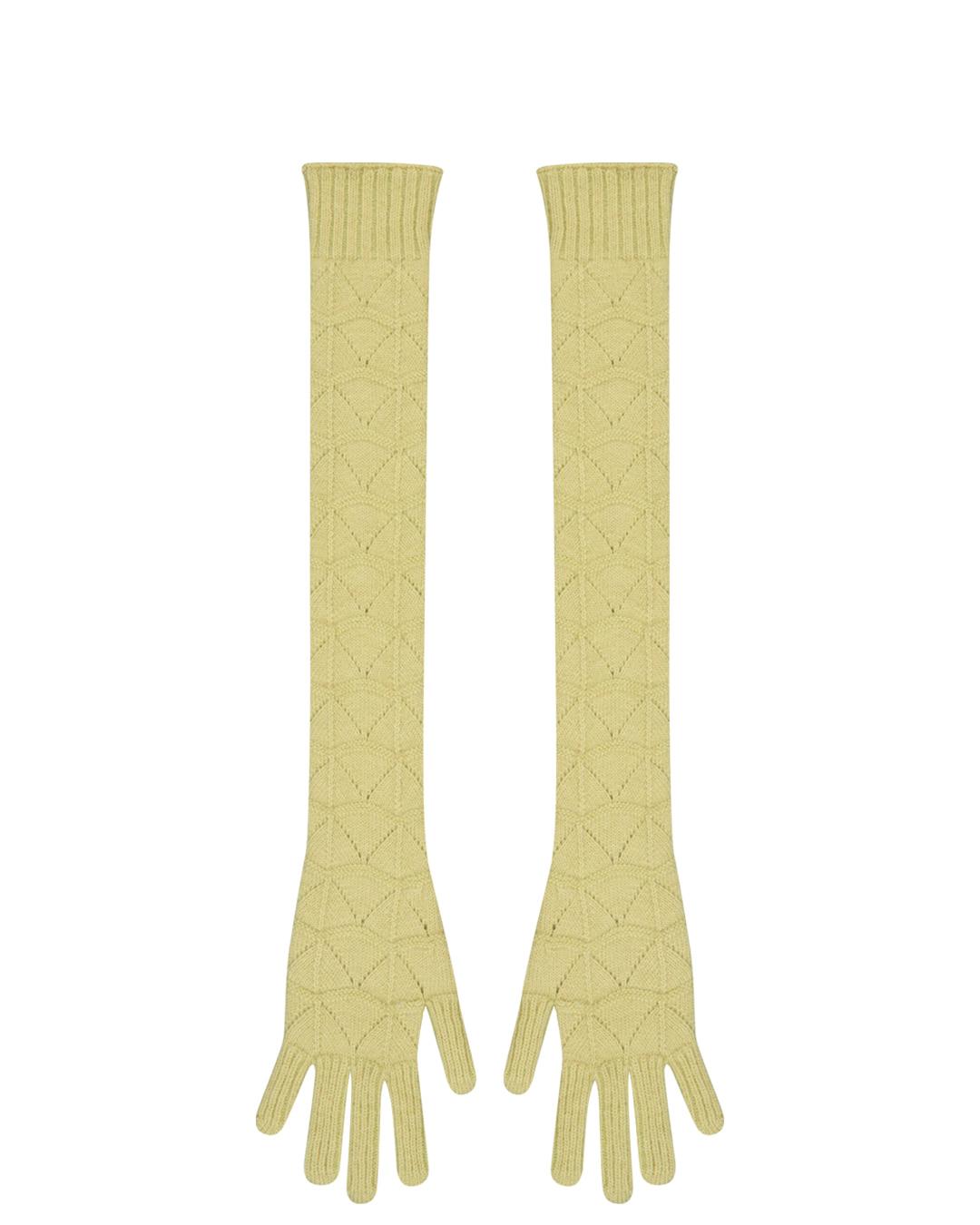 LACE GLOVES IN WOOL / LIME YELLOW