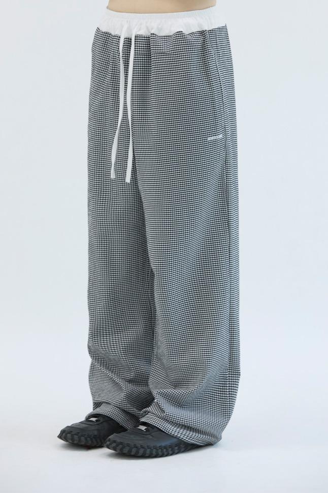 로고 체크 라운지 팬츠_체크