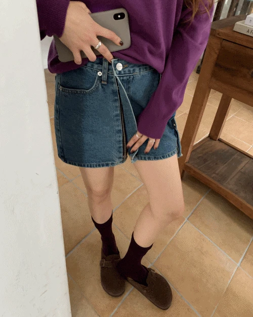 Angolan denim skirt (2color)