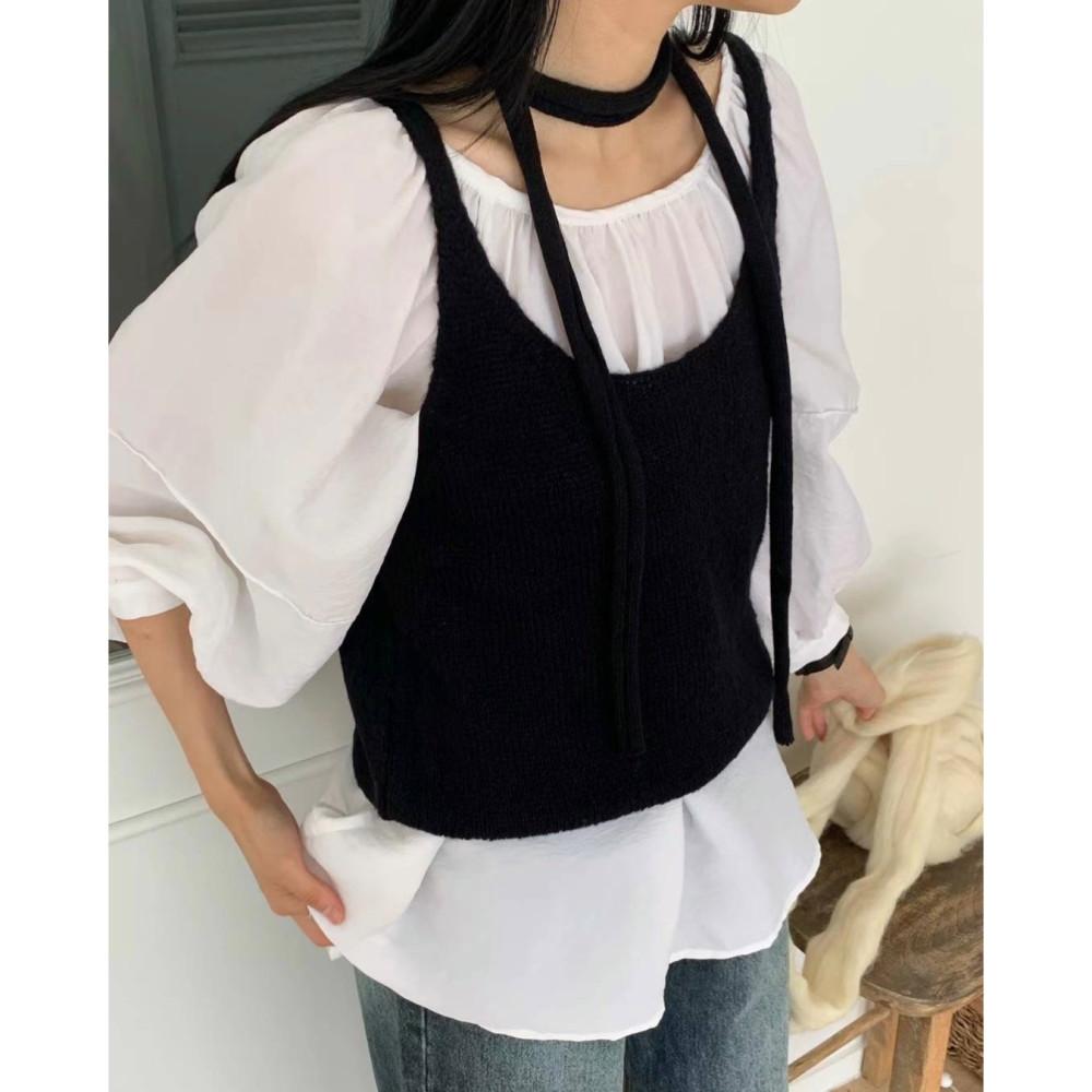 (블랙 당일) US 어스 모헤어 니트 나시 타이 머플러 세트 (3colors)