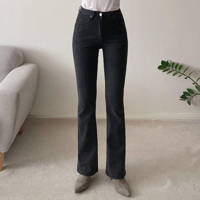 스판쫀쫀) 바비 슬림 부츠컷 롱 데님 팬츠 (2 color) _로그인