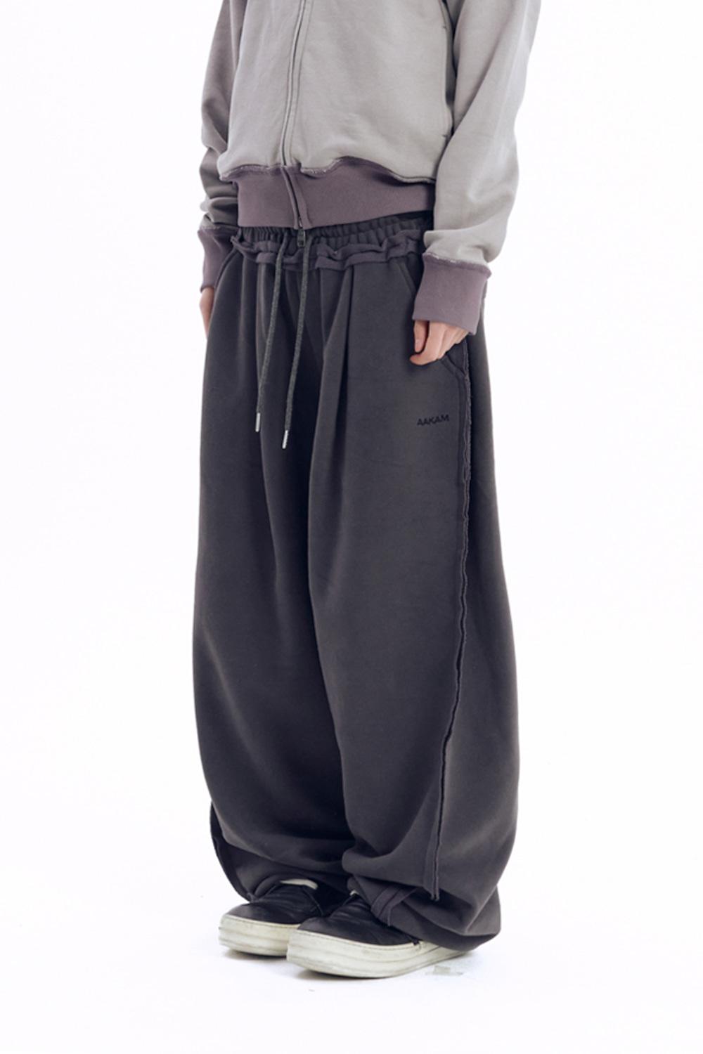 Side Damaged Sweatpants (Dark Gray)