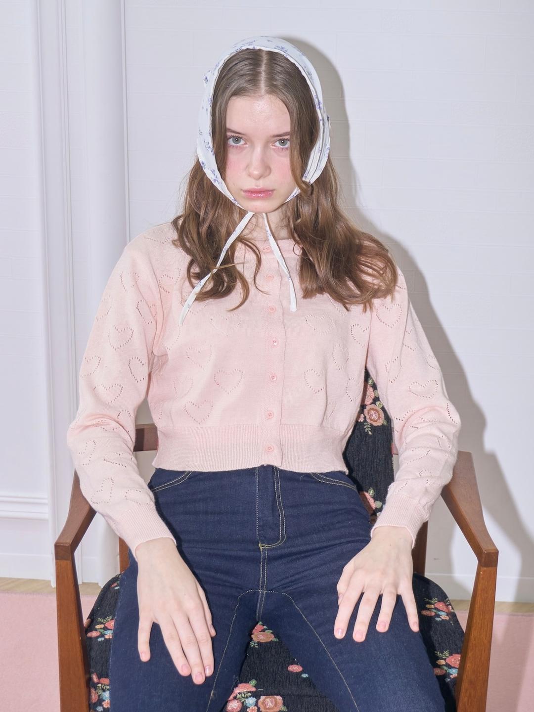 heart cardigan -PINK- | mieya mieya