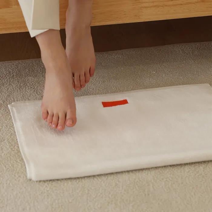 예쁜 욕실 발매트 주방매트 뛰어난 흡수력 모찌 타올 풋매트 (+미끄럼방지 패드,선물포장)