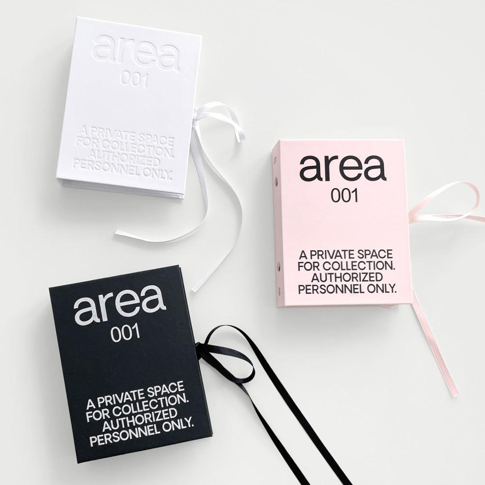 area diary 에리어 핑크 화이트 블랙 리본 발레코어 A7 육공 바인더 다이어리