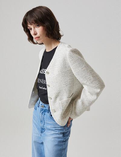 [NEW] 라운드 트위드 자켓