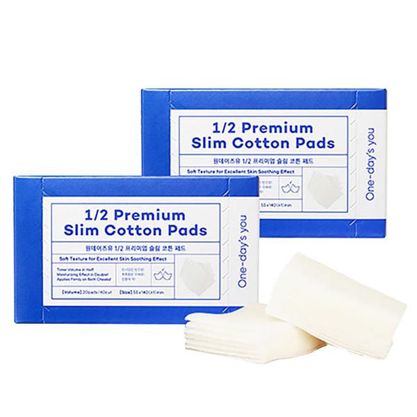 원데이즈유 1/2 프리미엄 슬림 코튼 패드 화장솜, 20매, 2개