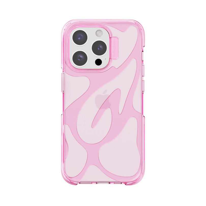 WEB LAYERS CASE - CLEAR PINK