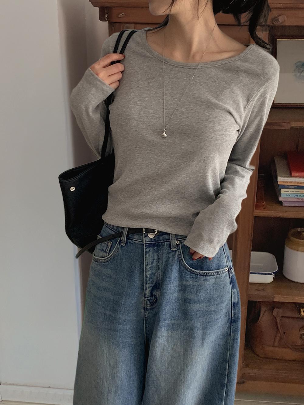 프렌치오브 [🌸봄필수템/21만장돌파]샌딩 라운드넥 티셔츠 (반팔/긴팔/루즈핏/기모ver)(12color)