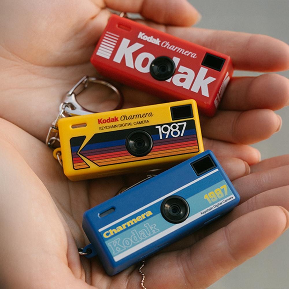 [카카오 단독/선물박스 포장] 코닥 차메라 키체인 디지털 카메라 + SD카드 세트 (종류 랜덤)