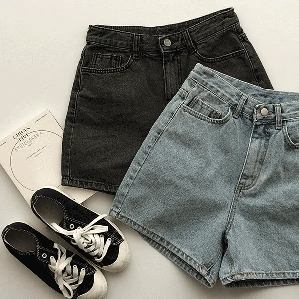 뉴트럴 하이웨스트 데님반바지