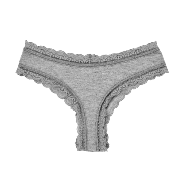 Minimal Lace Cheeky Panty(Melange Gray)