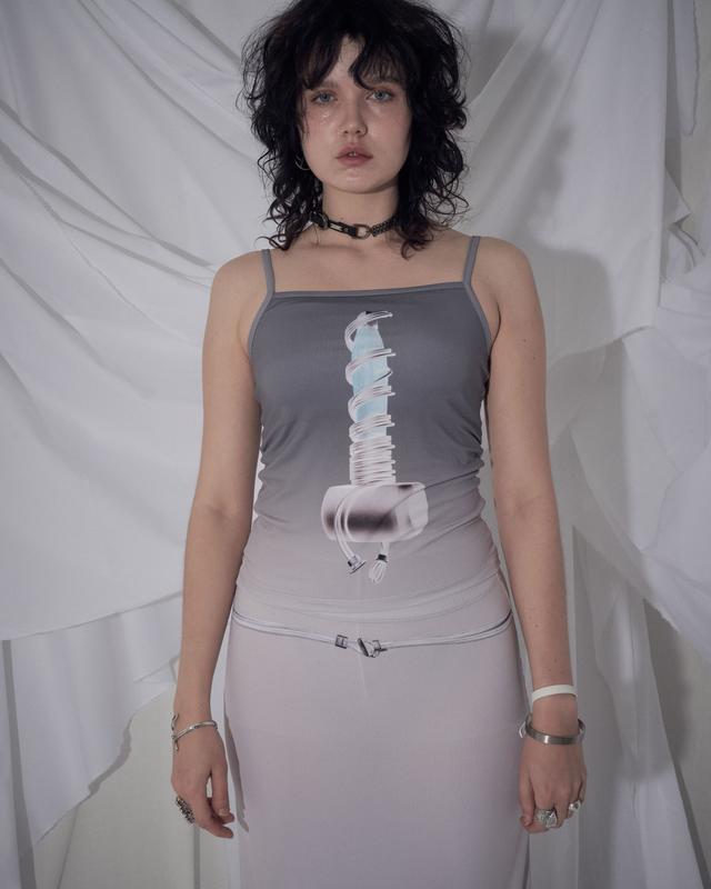 MEG MALLET TANK TOP(GREY)