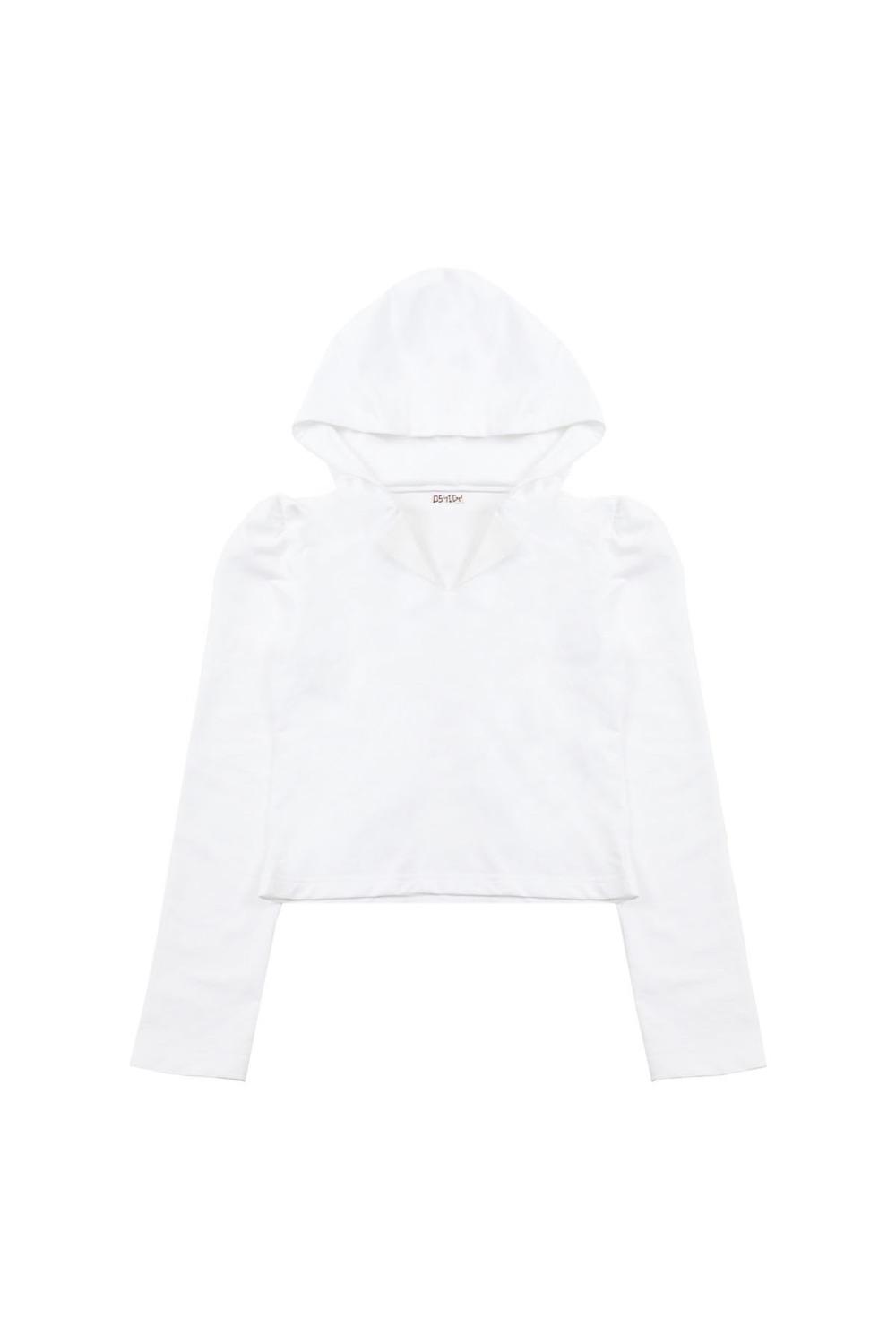 Heart Eyepatch Hoodie White