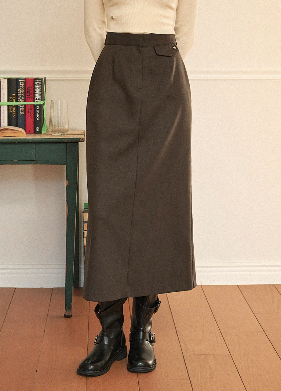 [25-36] Draw Bizo Long Skirt  