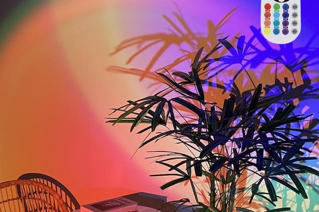 16컬러 RGB 선셋 석양 노을 오로라 홈바 집들이선물 조명 무드등+렌즈 증정 (kc인증)