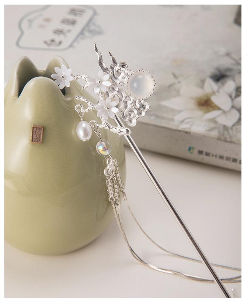 플라워드롭비녀 결혼식 웨딩 혼주 뒤꽂이 올림머리 드라마 고급 명품 헤어메이크업