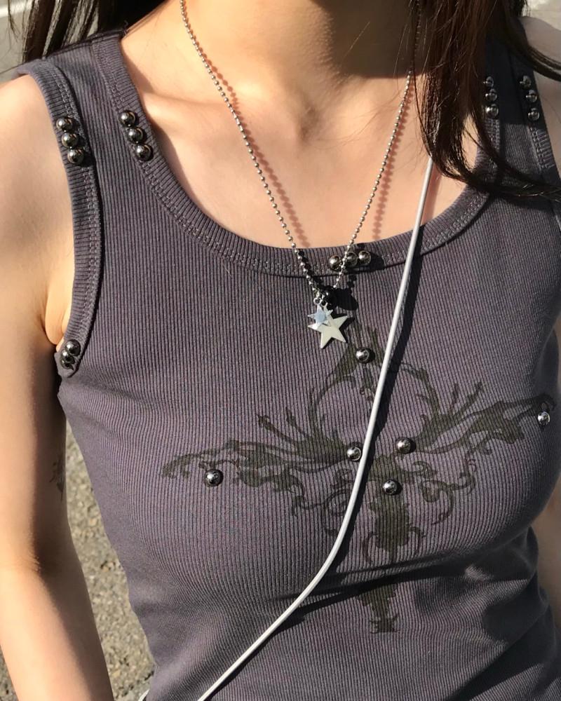 Keddy necklace 케디 목걸이 별 스타 볼체인 레이어드 포인트