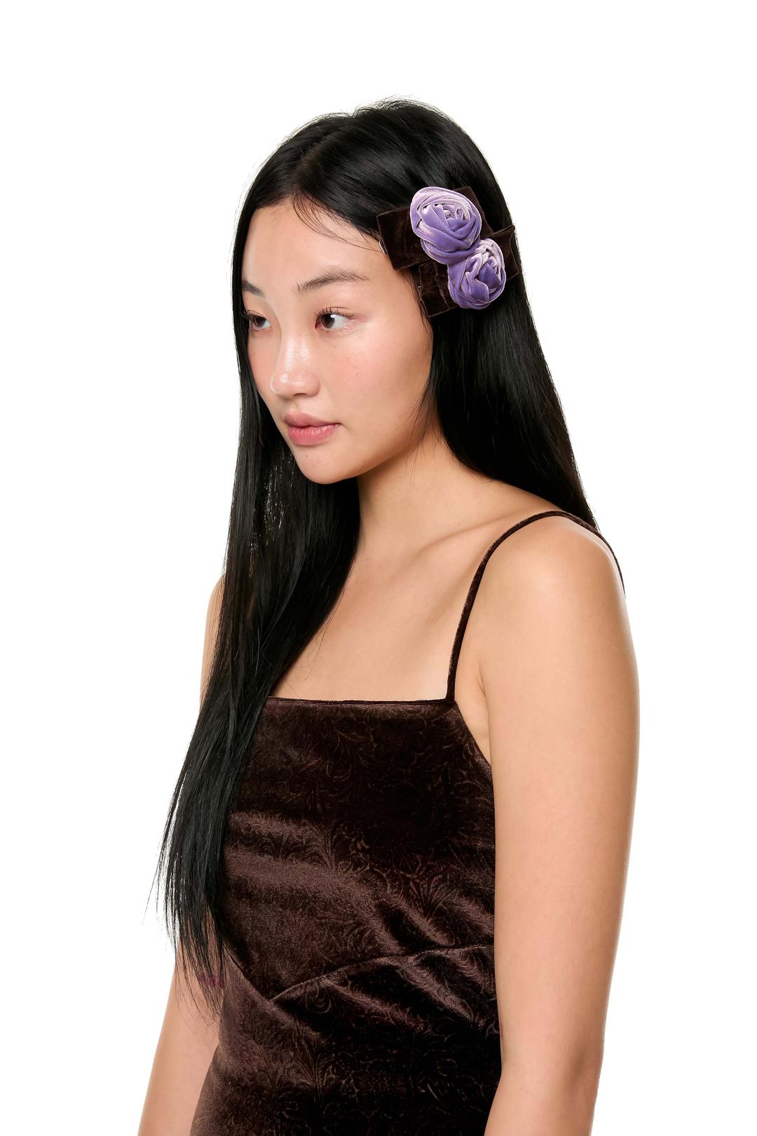 VELVET ROSE PIN / PURPLE