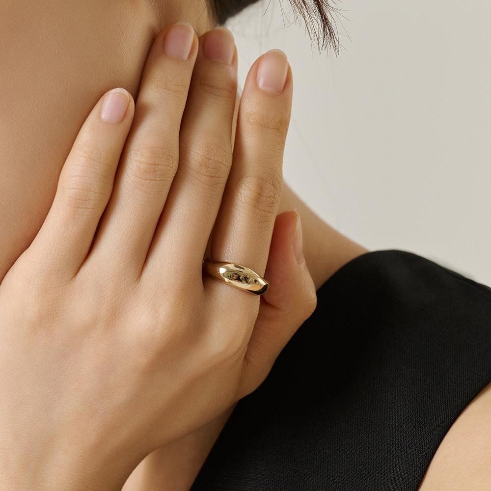 골드앤디어 14KGP 볼드 웨이브 반지