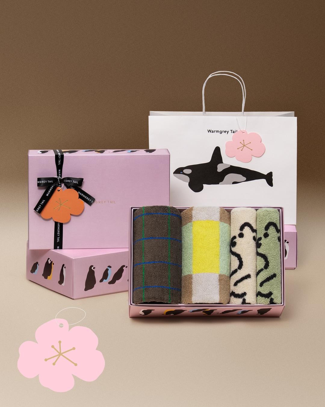 [추석 선물] 페이스 타월 2P + 핸드 타월 2P 선물세트 골라담기 FACE TOWEL 2P + HAND TOWEL 2P GIFT SET