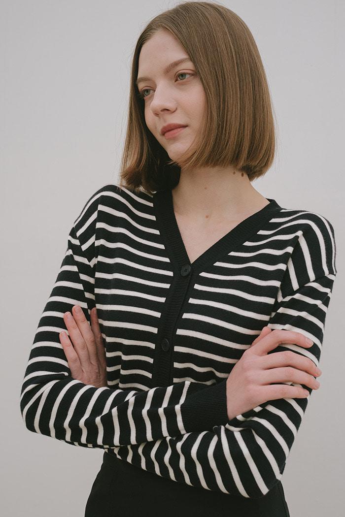 STRIPE CARDIGAN_NAVY