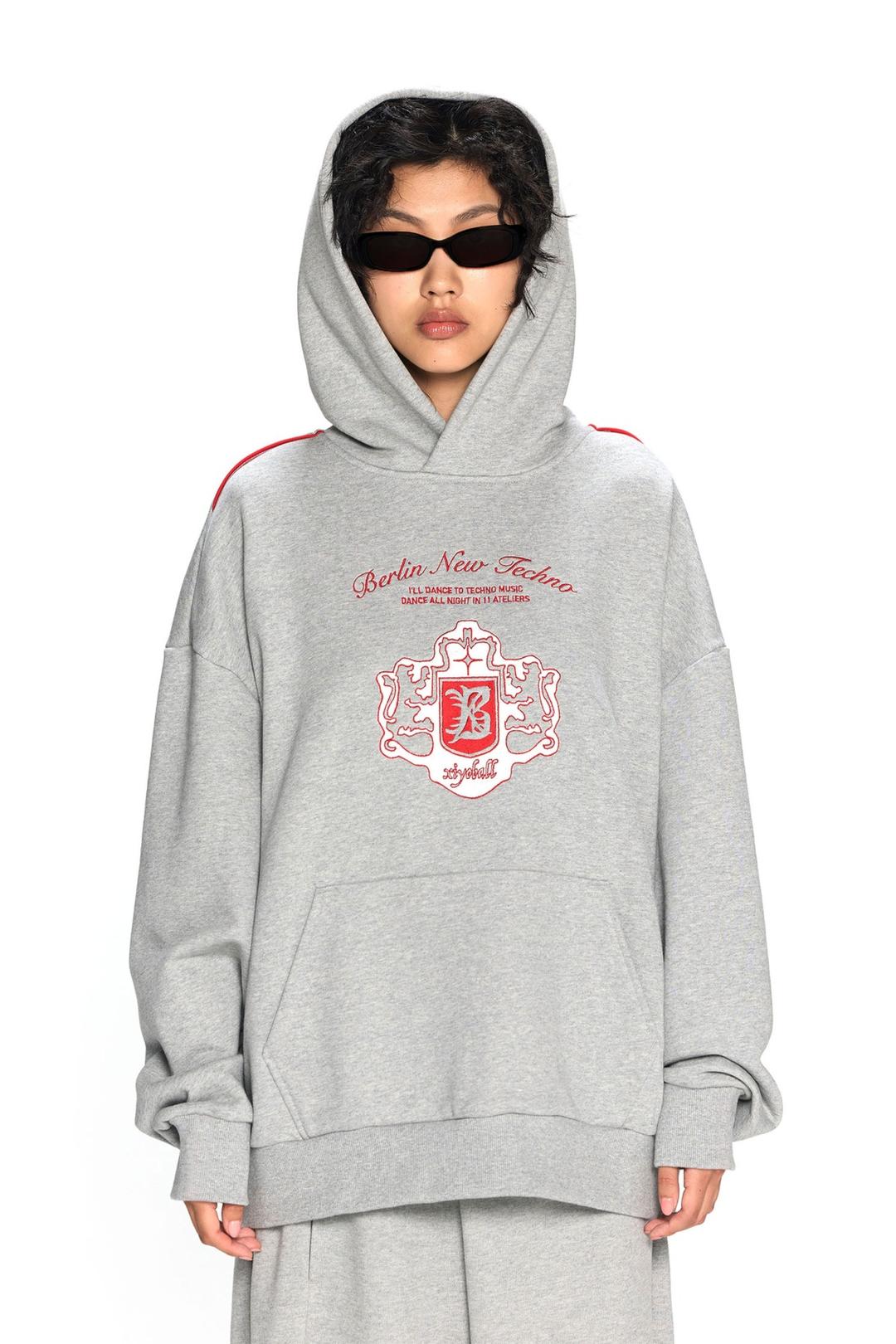 BERLINE FOOTBALL HOODIE - MELANGE GRAY
