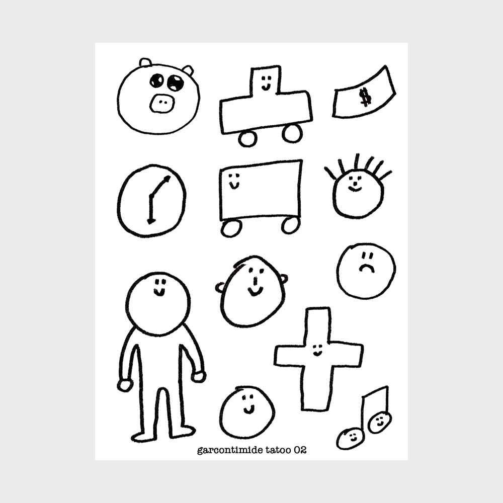 가르송티미드 귀여운 타투스티커 02