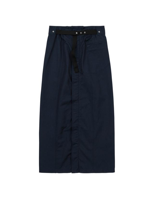 Belted Long Skirt Navy
