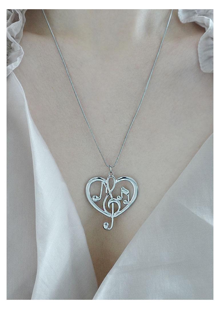 heart music necklace | 하트 음표 뮤직 목걸이