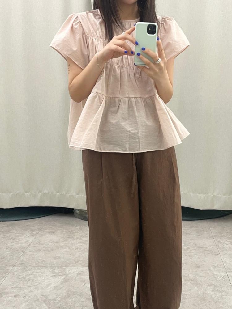 리아 셔링 블라우스 (2color)