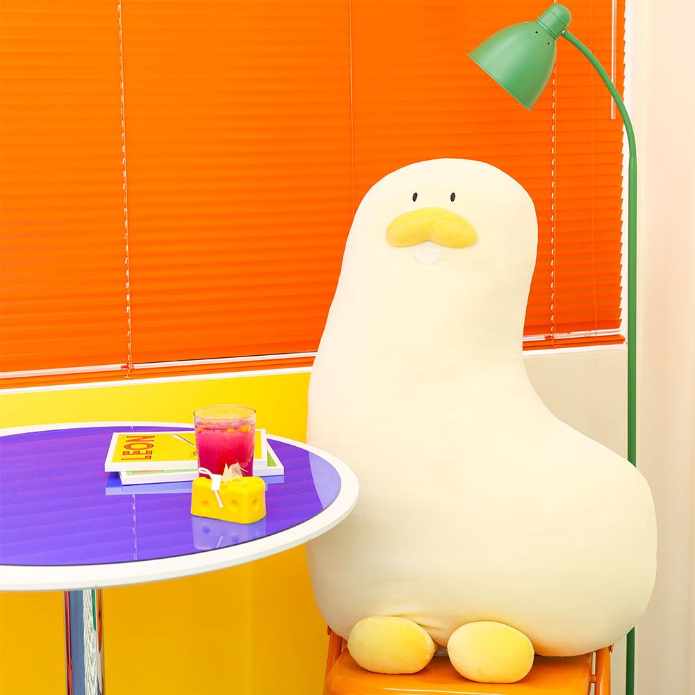 포근 쫀쫀 100cm 치즈덕 모찌 바디필로우 생일 오리 선물