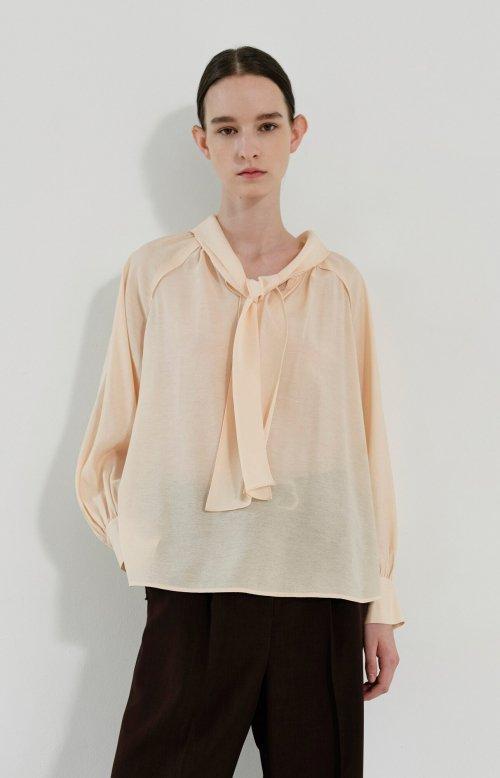 tie collar bishop blouse JWBLLI0200