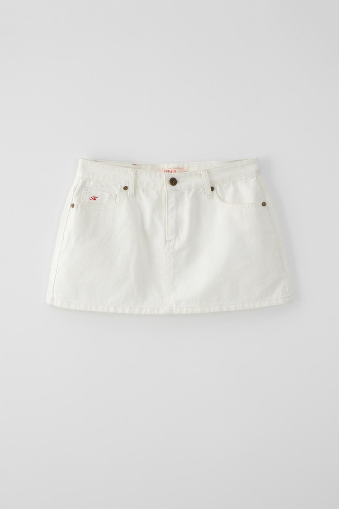 클레어 코튼 미니 스커트_아이보리