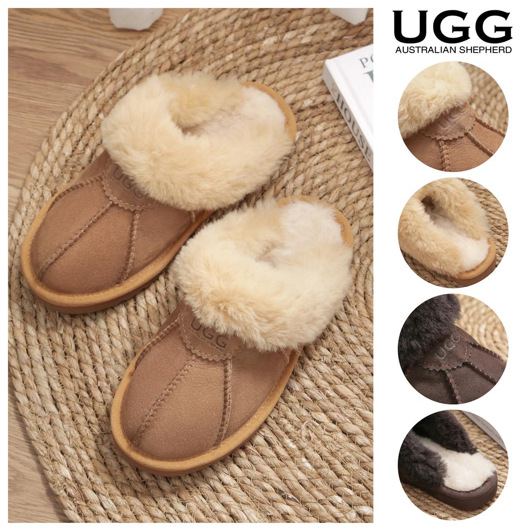 UGG 양털 슬리퍼 호주 에버 로버트실내 어그 체스트넛 초콜릿 AS2002