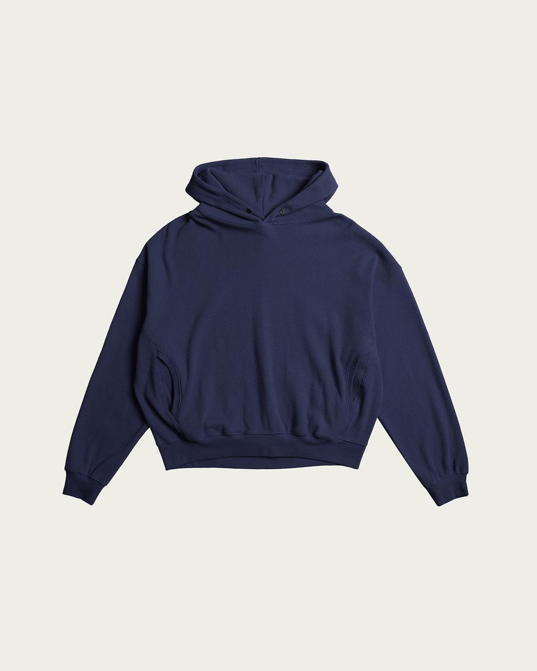 Finn Waffle Hoodie - Navy