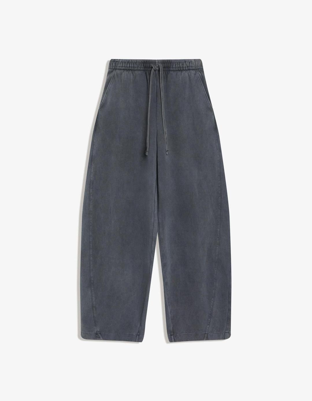 스페인샵 버쉬카 스트링 와이드 배럴 플러시 조거 팬츠 1167/700 GREY