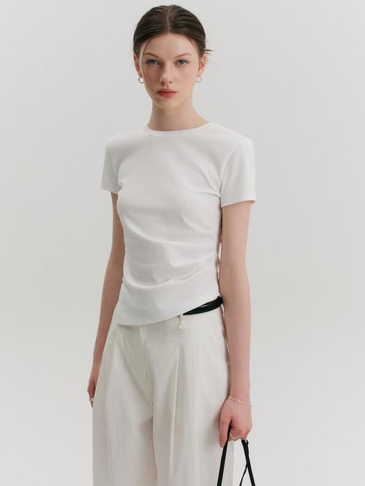 제제 언발란스 티셔츠_화이트 / ZEZE UNBLANCE T-SHIRT_WHITE