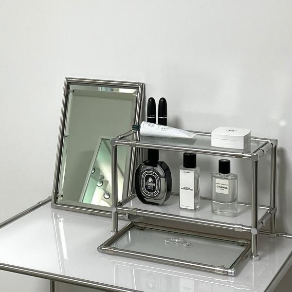 [집꾸혜택가]미니 2단 모듈선반 화장품정리 향수진열대 9color