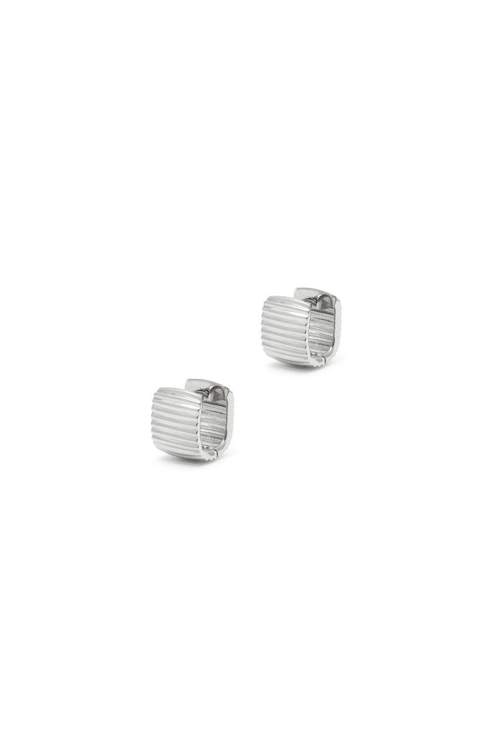 ESSENTIAL RIBBED SILHOUETTE EARRINGS SMALL - COLDFRAME