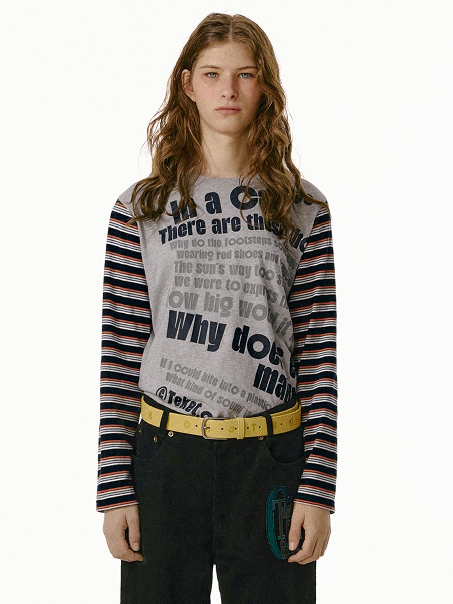 Think Swell Stripe L/S Tee Melange Gray