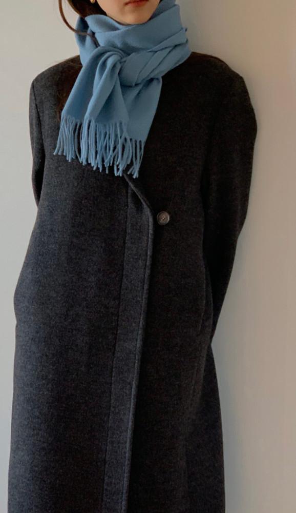 HAUS 하우스 로우 버튼 업 코트 low button up coat