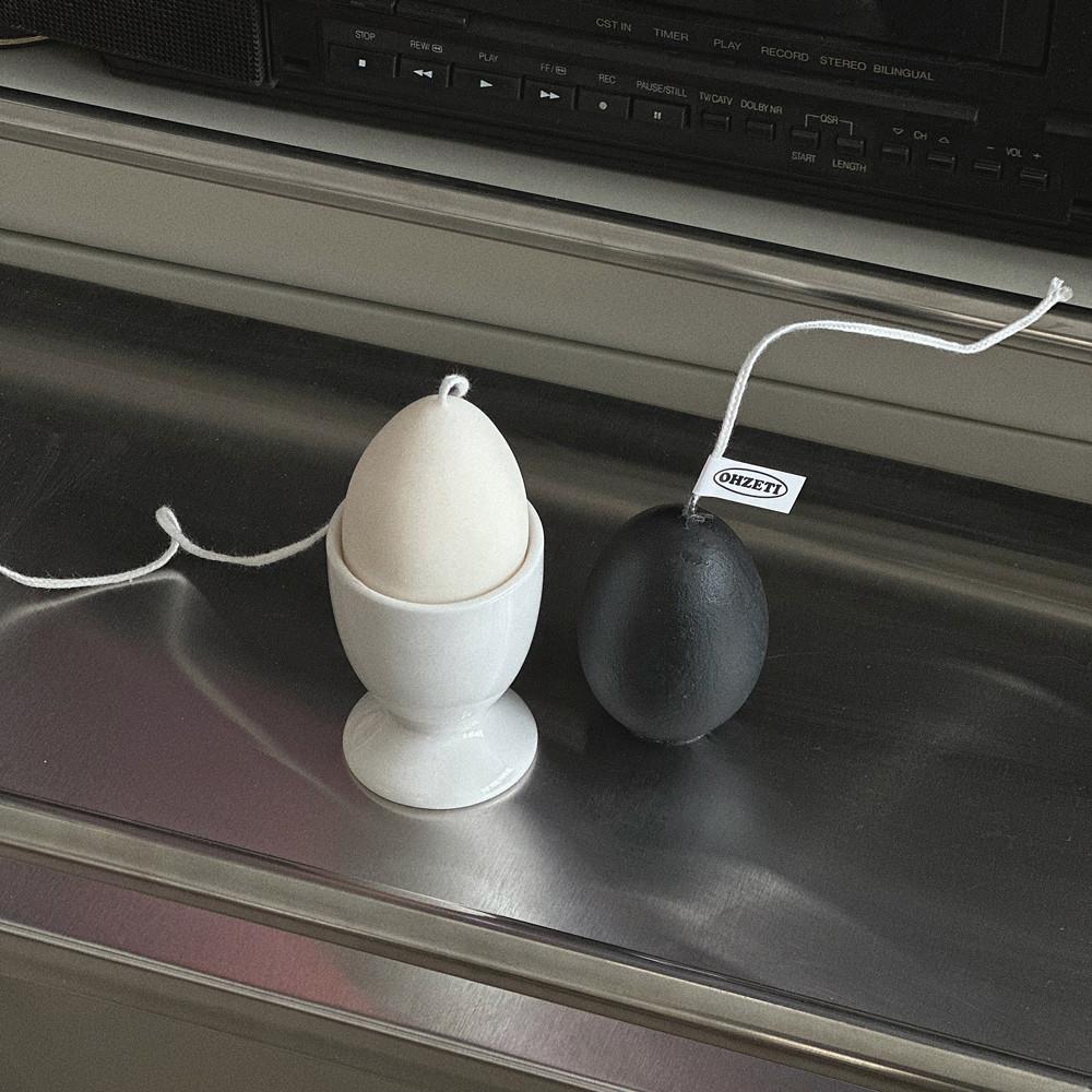 [OBJET] 에그(볼) 캔들 세트 (캔들 2pcs,전용 홀더 포함)