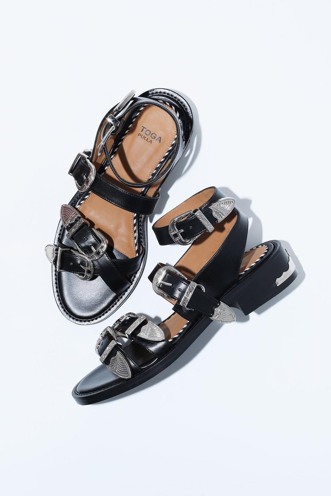 CROSS STRAP SANDALS - Black / 37