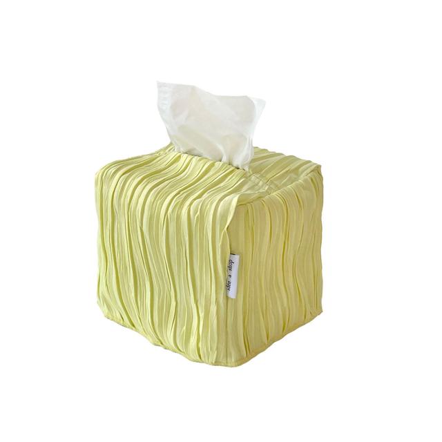 pleats tissu case - lemon (s) 티슈케이스